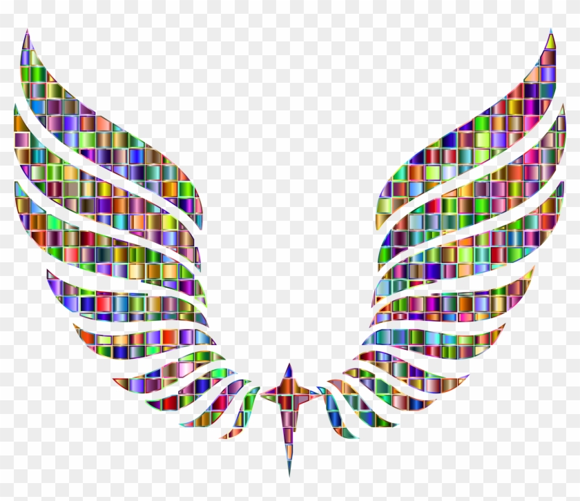 Chromatic Mosaic Abstract Wings Icons Png - Prismatic Wings #1024837