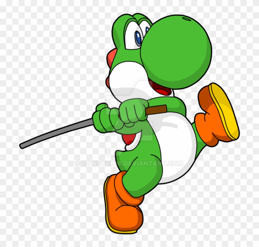 [yoshi] Sword Time By Bowsych16 - Yoshi With A Sword #1024848