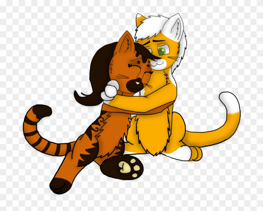Goldpelt And Flameline Hugging By Faithleafcat On Clipart - Cartoon #1024861