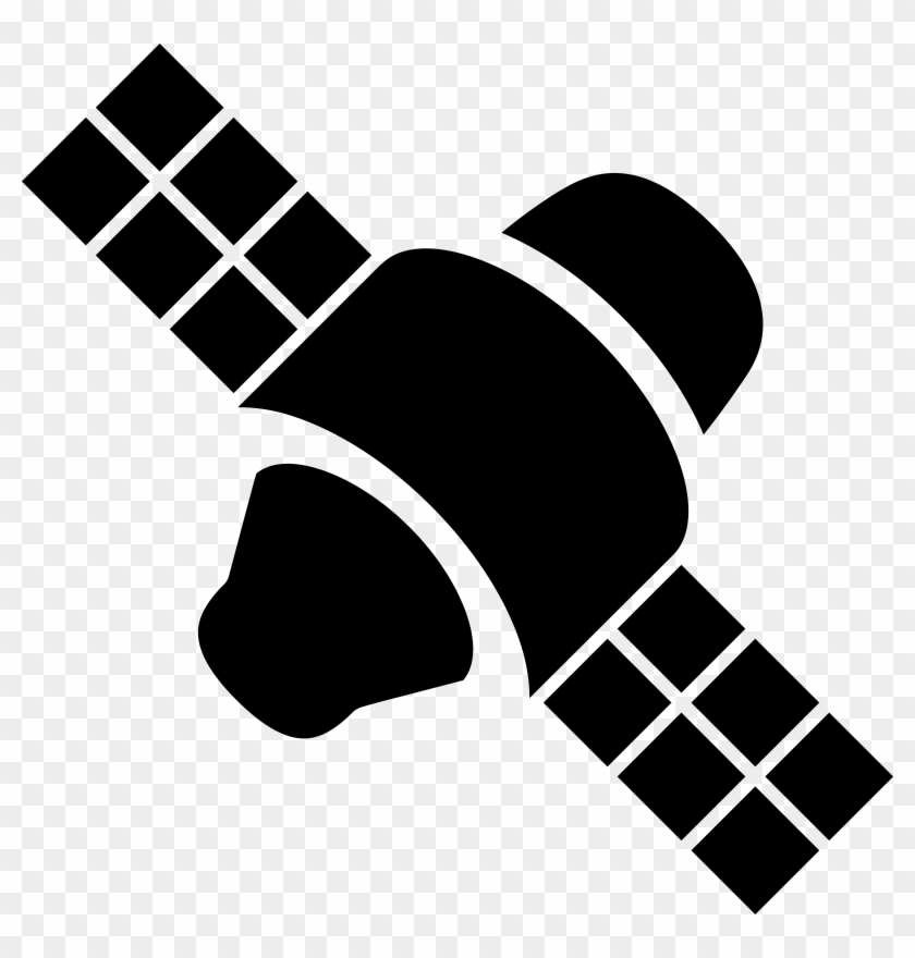 Related Satellite In Space Clipart - Satellite Black And White #1024873