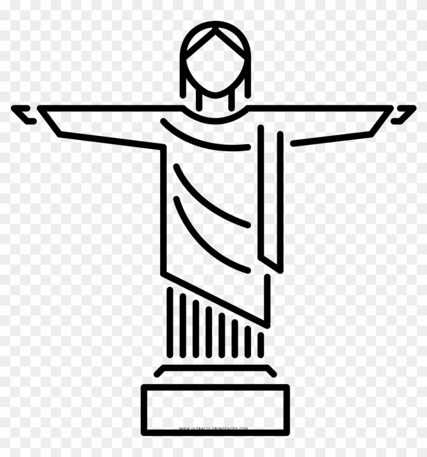 Christ The Redeemer Coloring Page - Draw Christ The Redeemer Statue #1025011