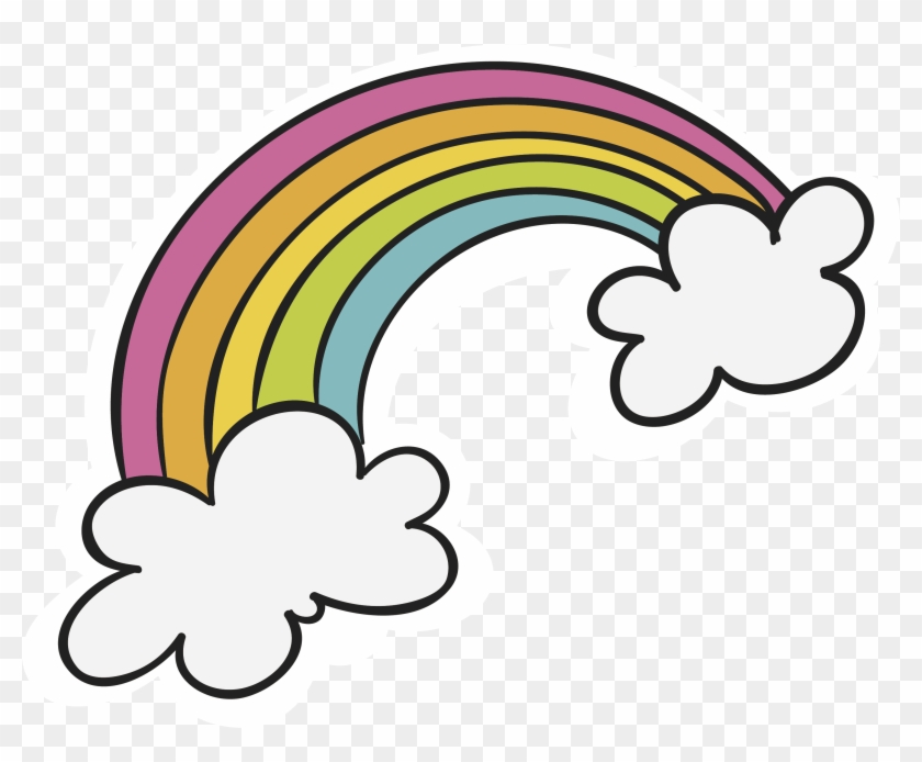 Rainbow Clip Art - Sticker Cute Png #1025023