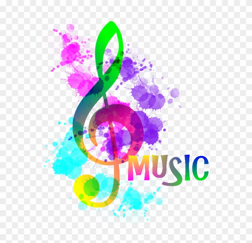 Funky Music Note Rainbow - Music #1025029