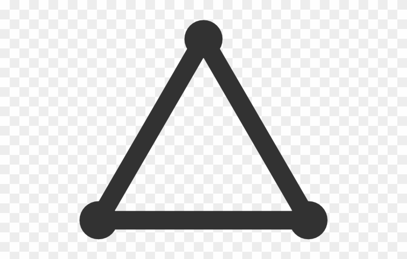 Triangle Stroked Icon - Triangulo Png #1025106
