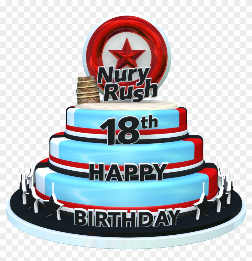 Nuryrush's Birthday 18th Cake Render By Nuryrush - Birthday Cake #1025145