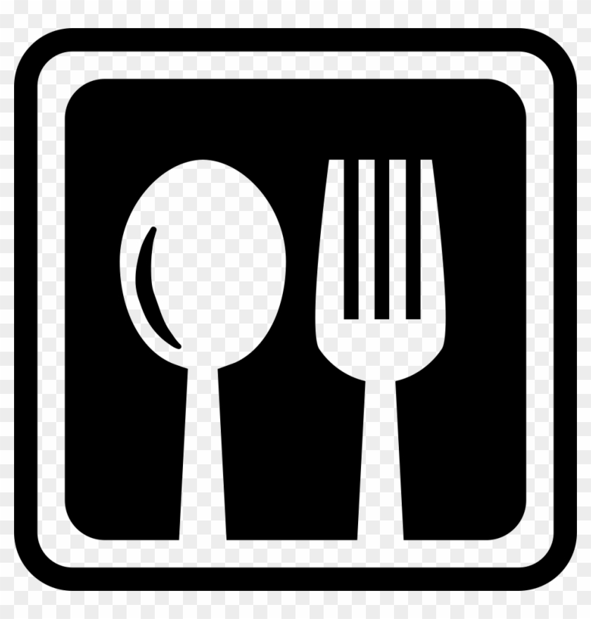 Restaurant Cutlery Symbol In A Square Comments - Icono Restaurante Png #1025148