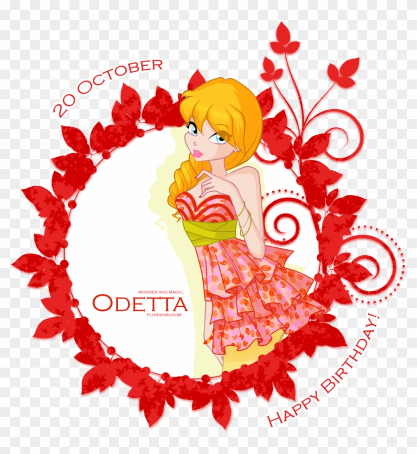 Happy Birthday, Odetta By Florainbloom - Sommer-rosa Rosen-fee Karte #1025153
