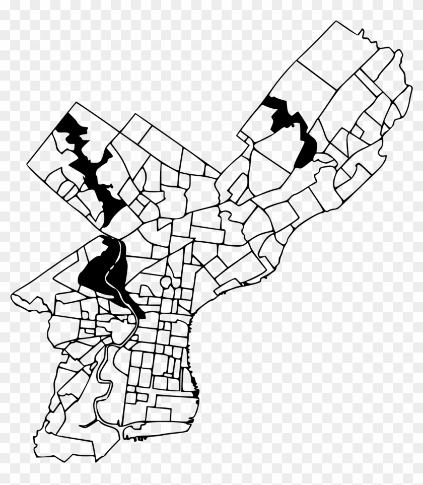 Filephiladelphia Neighborhood Map - Philadelphia Map Outline #1025185