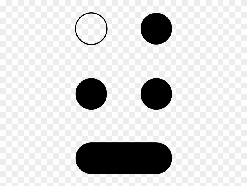 Braille Pattern Dots 245 Bars - Circle #1025195