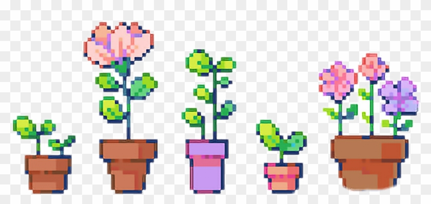 Report Abuse - Pixel Art Plant Pots #1025255