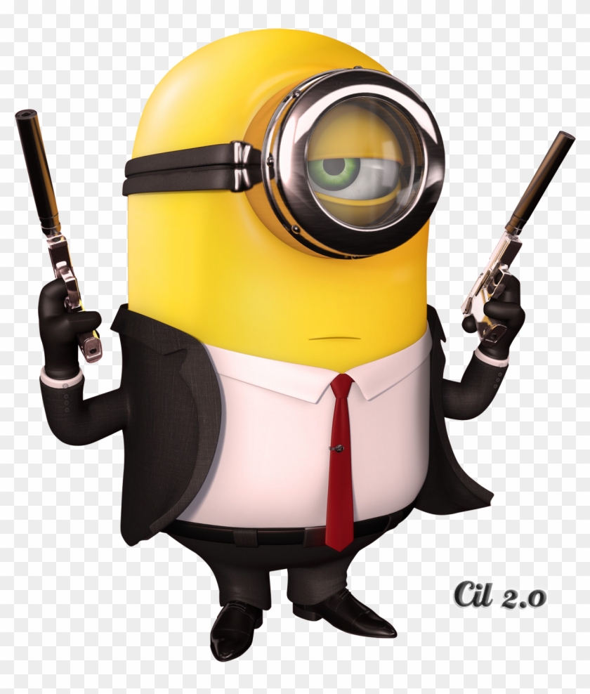 Hitman Clipart Invisible Man - Minion Wallpaper Banana #1025360