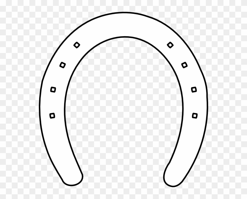 White Horseshoe Black Background #1025386