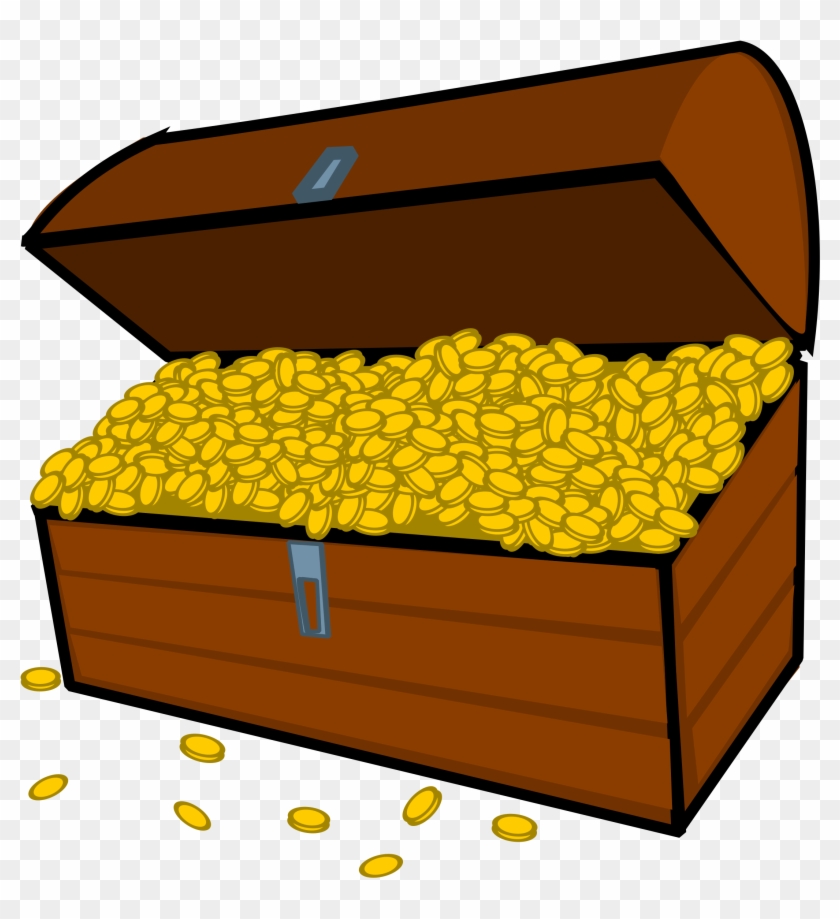 Treasure Chest Gold Clip Art Download Image - Cartoon Treasure Box #1025387