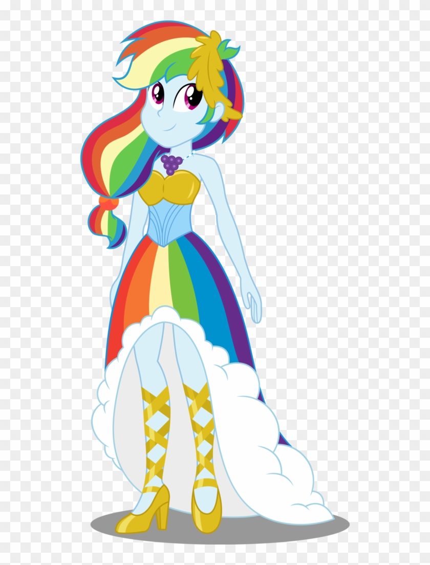 The Third In My Series Of Eqg Vectors Featuring The - Rainbow Dash Grand Galloping Gala Dress #1025408