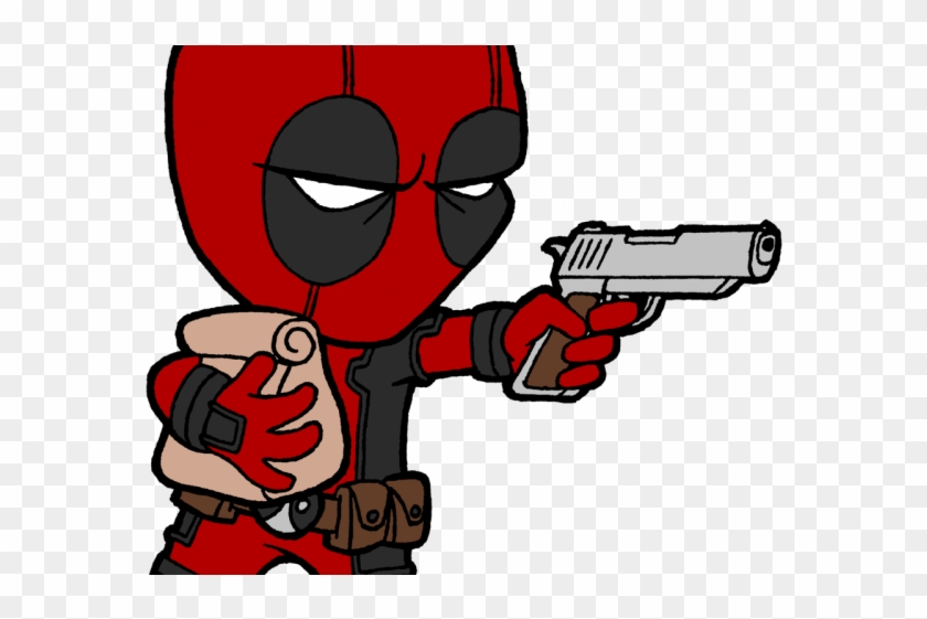 Animated Deadpool Cliparts - Easy To Draw Deadpool #1025494