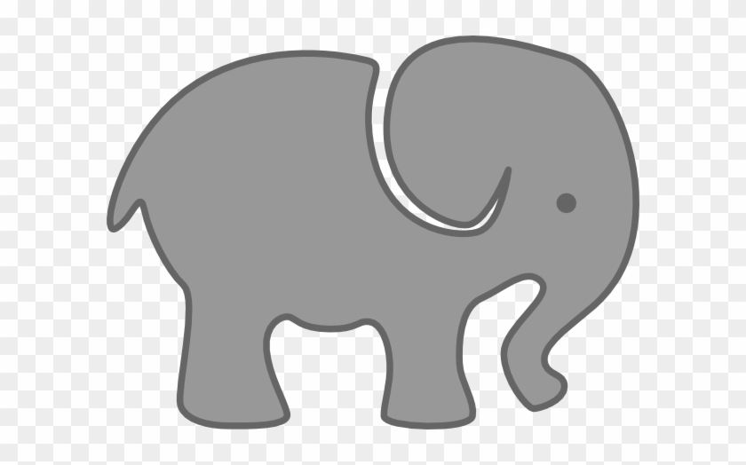 Gray Elephant Clip Art At Clker - Clip Art Elephant Svg #1025689