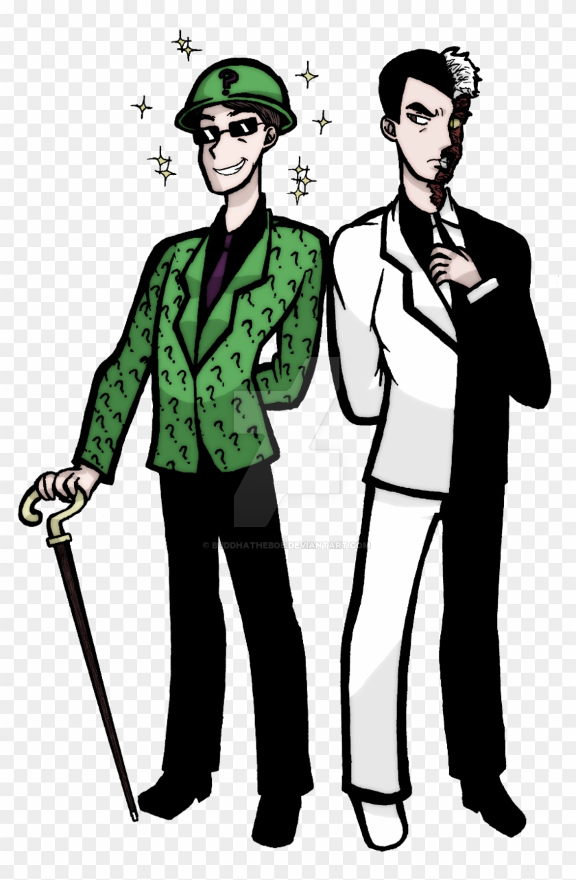Commission-two Face N' Riddler By Buddhathebob - Comics #1025706