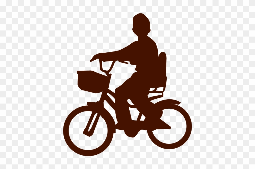 Niño Montando Bicicleta - Ver Silueta De Bicicleta #1025770