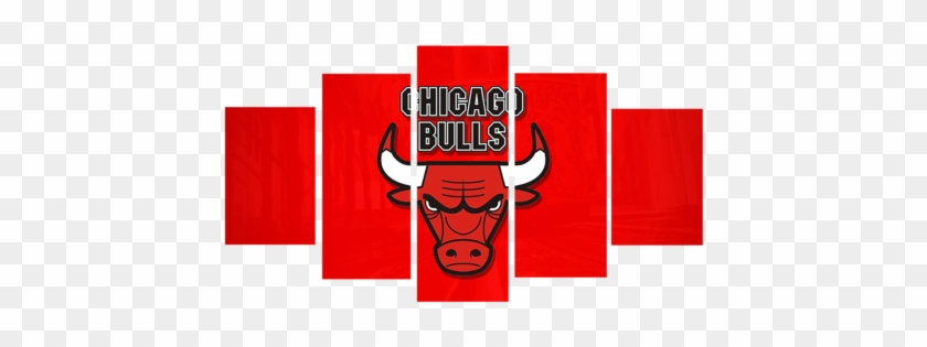 Hd Printed Chicago Bulls Logo Basketball 5 Pieces Canvas - Straw Hat Pirates Silhouette #1025851