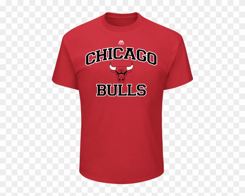 Men's Chicago Bulls Majestic Red Heart And Soul T-shirt - Chicago Bulls #1025890