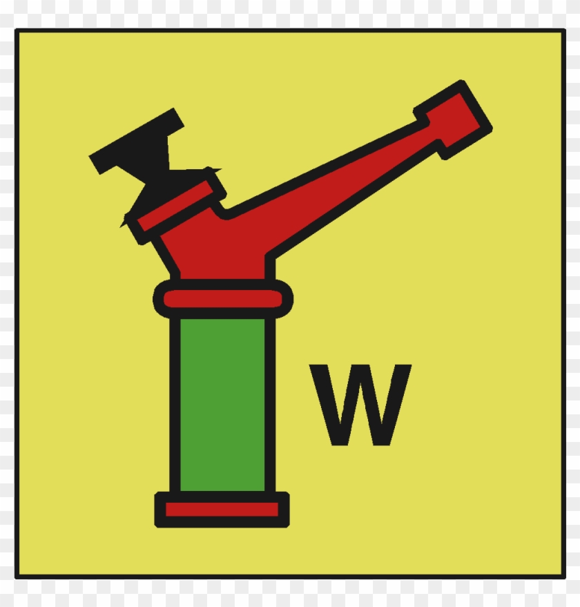Fire Control Imo Signs Translation Missing - Fire Water Monitor Gun Pictogram #1025926