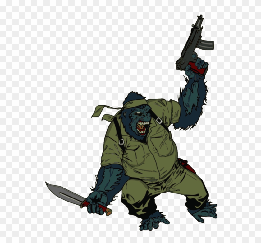 Gorilla Clipart Black And White Bclipart Free Clipart - Gorilla Soldier Png #1025991