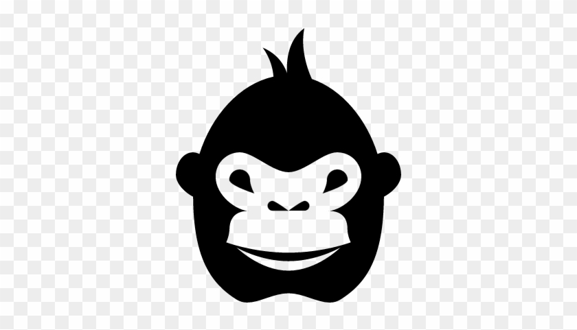 Gorilla Face Vector - Ape Face Png #1025993