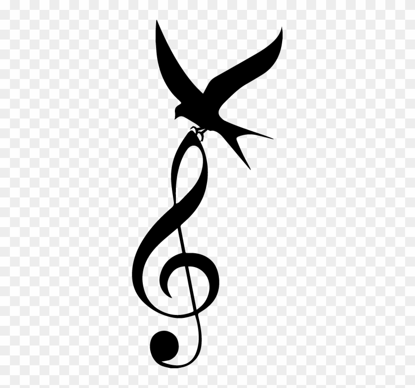 The Famous Mockingbird Bird And Music - Treble Clef #1026164