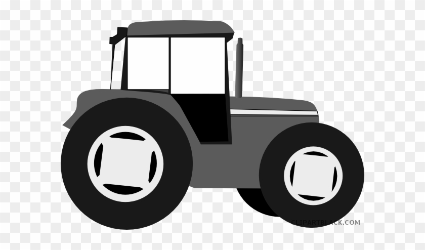 Grayscale Tractor Transportation Free Black White Clipart - Farm Equipment Clipart Transparent #1026184