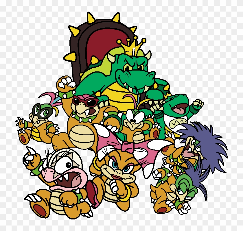 King Koopa And The Koopa Kids By Blistinaorgin - Super Mario Bros King Koopa #1026316