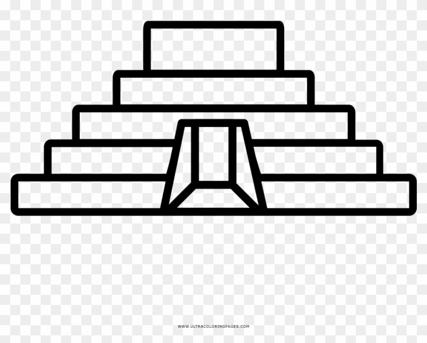 Pyramid Maya Coloring Page - Piramides Mayas Para Colorear - Free  Transparent PNG Clipart Images Download