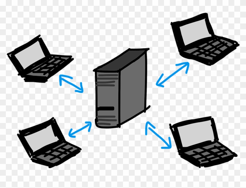 Laptop Clipart Client Computer - Client Server Clipart #1026386