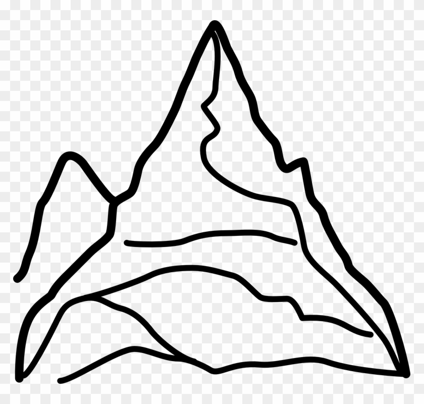 Alps Clipart Mountain Skiing Pencil And In Color Alps - Mountain Coloring #1026427