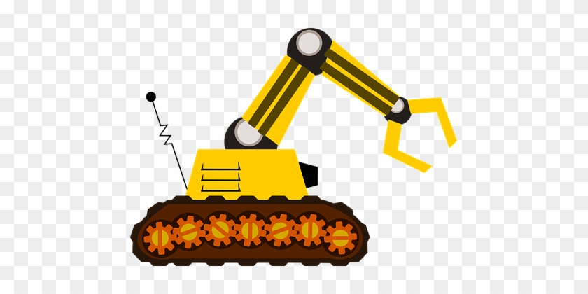 Bulldozer Claw Machine Robot Construction - Machine Clipart #1026617