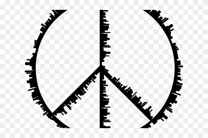 Peace Sign Clipart Silhouette - Make Love Not War Peace Sign #1026738