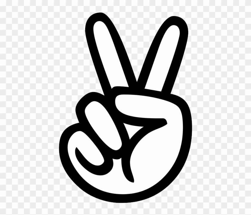 Angellist Peace Logo - Peace Sign Outline Fingers #1026756