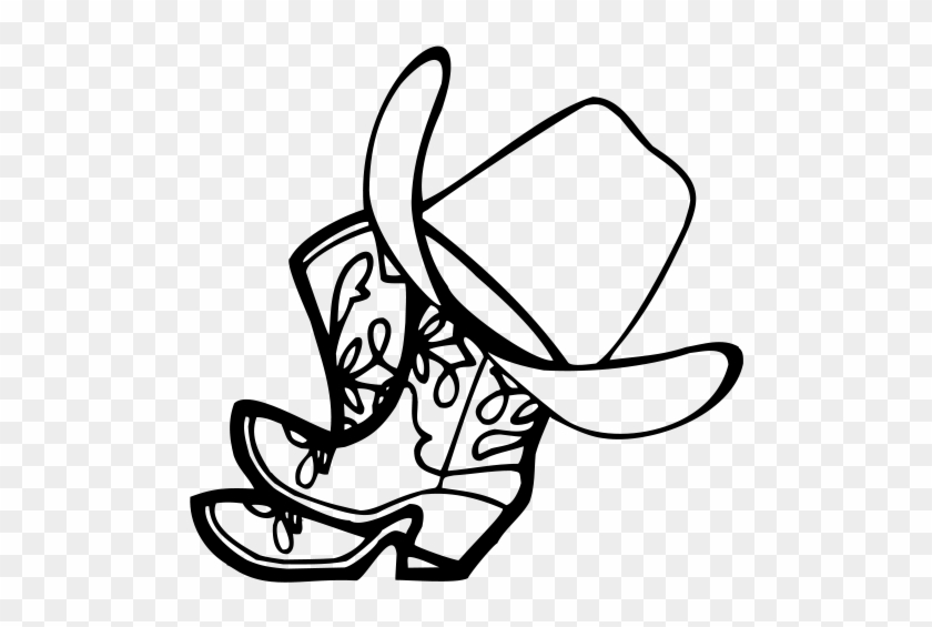Umpkin Clipart Cowboy Cowgirl Boot And Hat Clipart PNG Image With ...