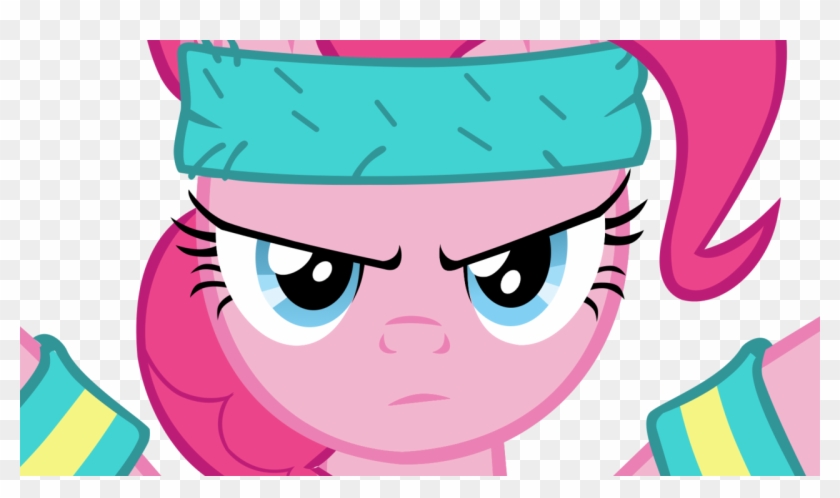 Megacody2, Close-up, Headband, Pinkie Pie, Safe, Serious - Pinkie Pie Exercise Gif #1026776