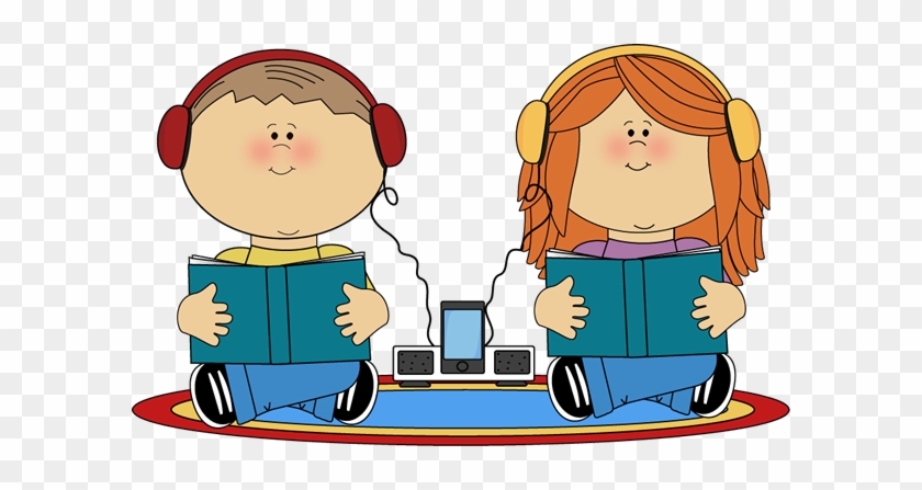 School Kids On Rug Listening To Books - Listen To Reading Clipart #1026870