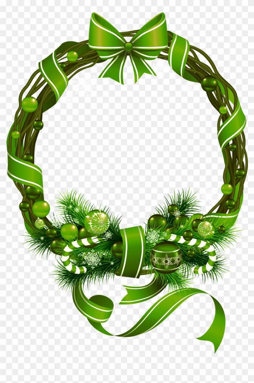 Round Christmas Ribbon - Wreath Merry Christmas Png #1026874