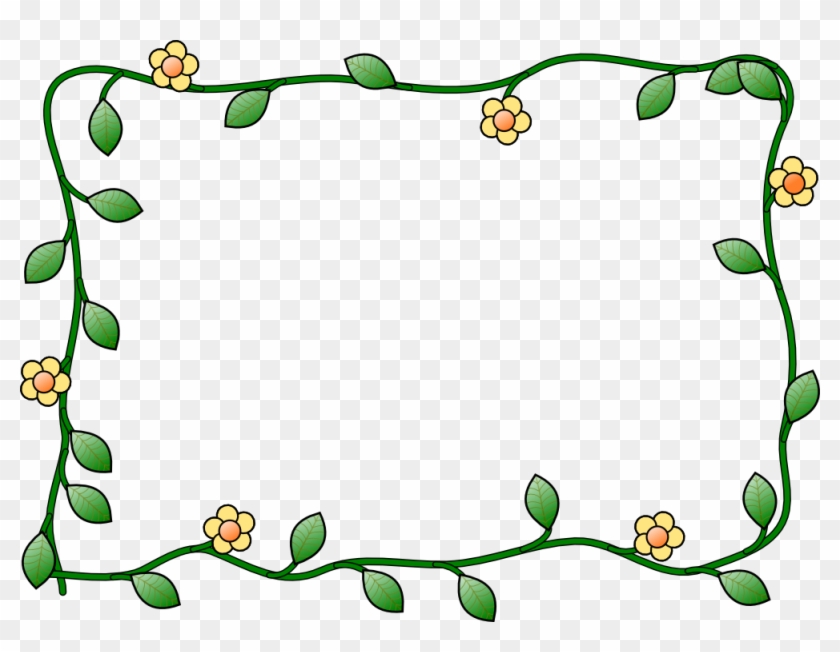 Free Vector Flower Frame Clip Art - Flower Frame Clipart #1027012