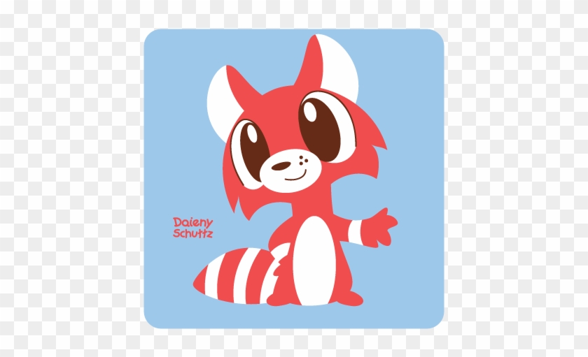 Red Raccoon By Daieny - Digital Art #1027090