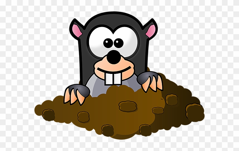 Animal Mole Underground Furry Looking Curi - Cartoon Mole #1027121