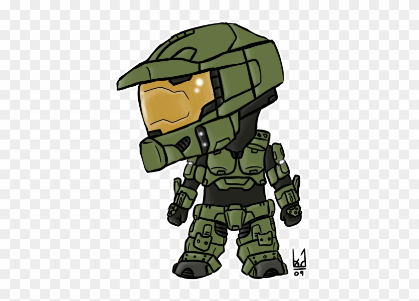 Master Chief Chibi By Blue - Cartoon Halo Master Chief #178531