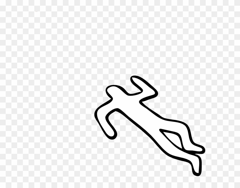 Dead Man Clip Art - Crime Scene Body Outline #178583