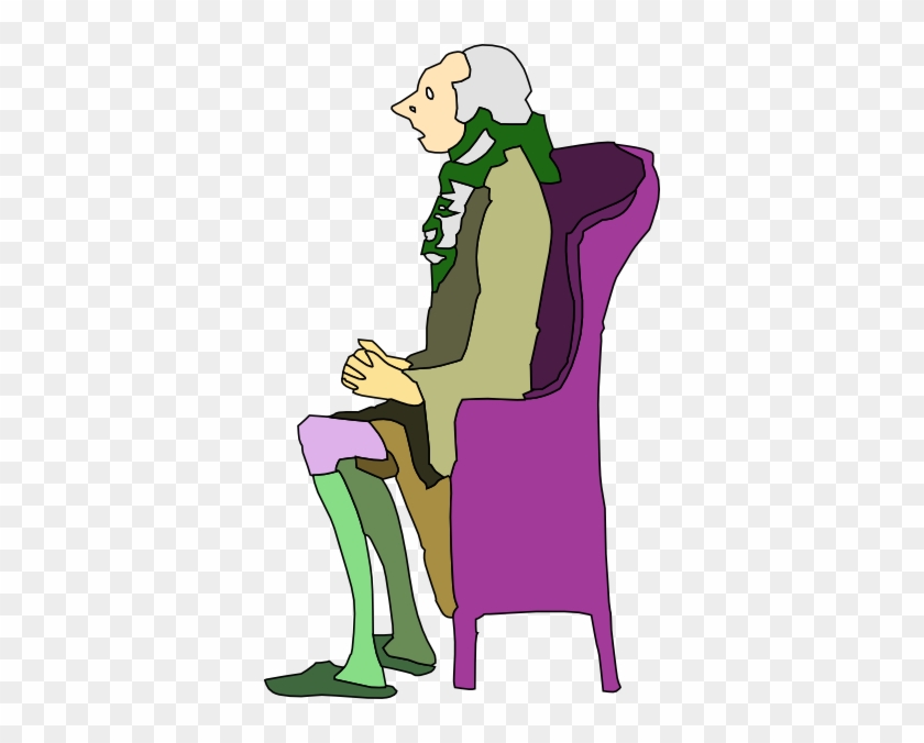Cartoon Man Sitting On A Chair #178609