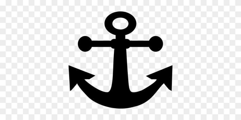 Anchor, Sea, Symbol, Ocean, Nautical - Black Anchor Clipart #178613