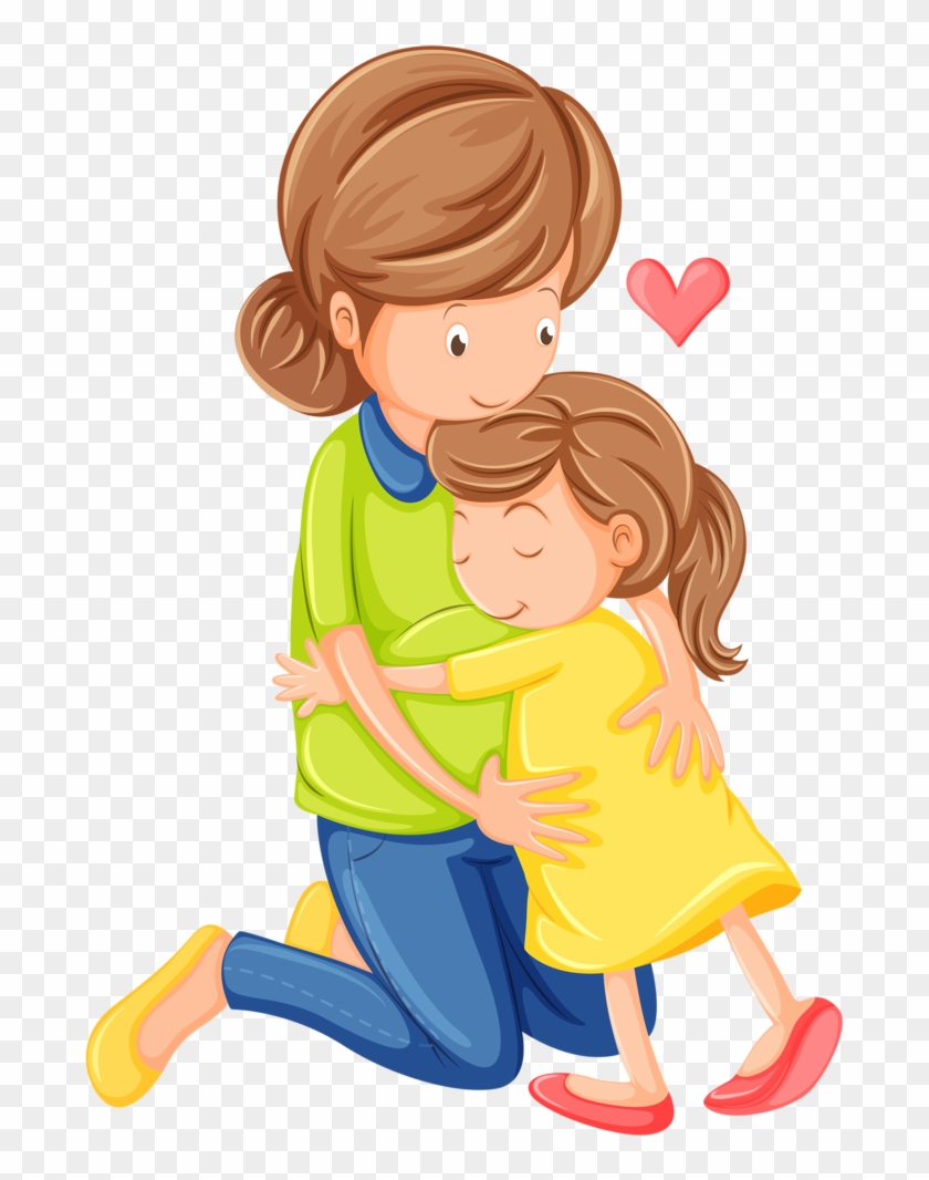 I9sp Fexz - Mother And Daughter Cartoon - Free Transparent PNG Clipart  Images Download