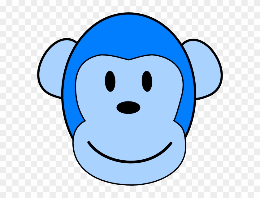 Very Blue Monkey Clip Art - Monkey Clip Art #178703