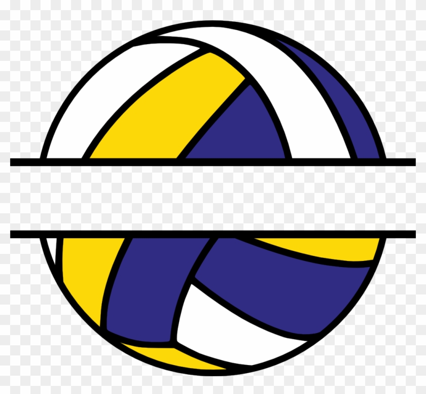 Monogram, Personal Use, Split Volleyball, - Sticker #178727